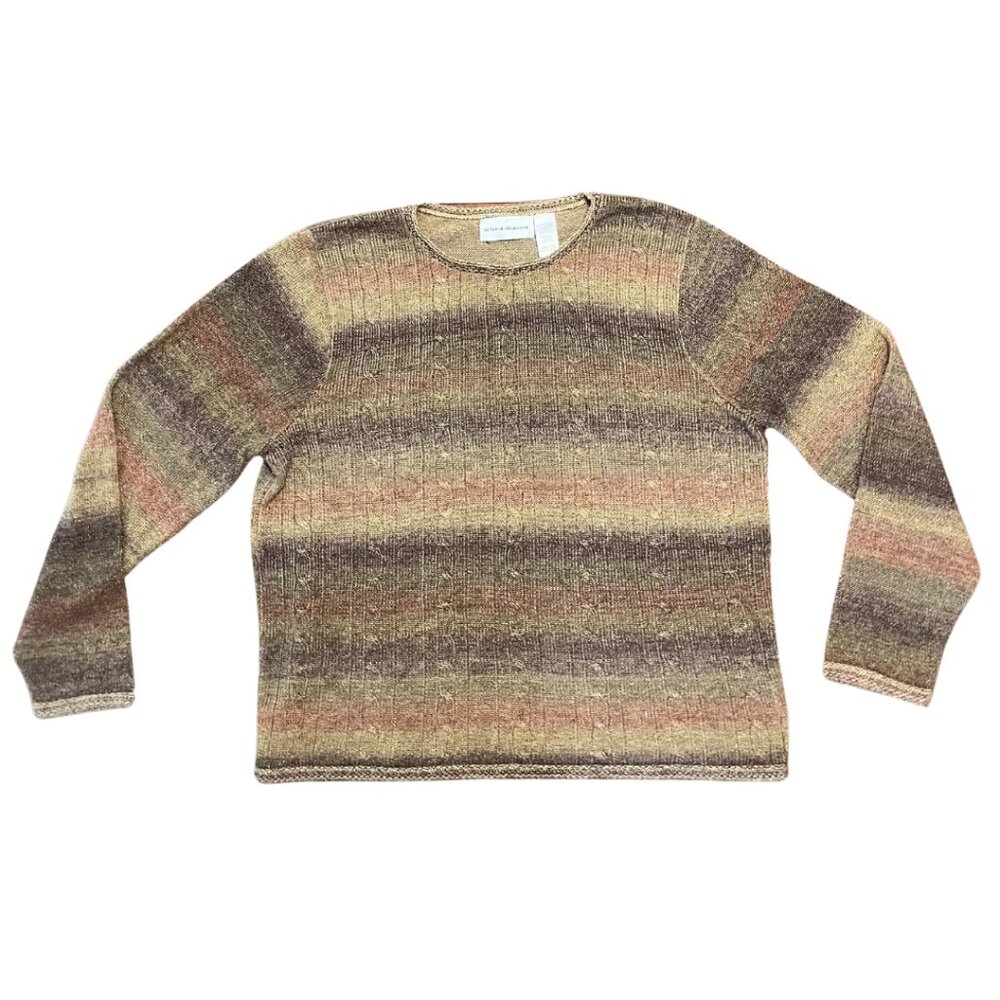 Alfred Dunner Women's Large Ombré Pullover Sweater - Picture 1 of 8